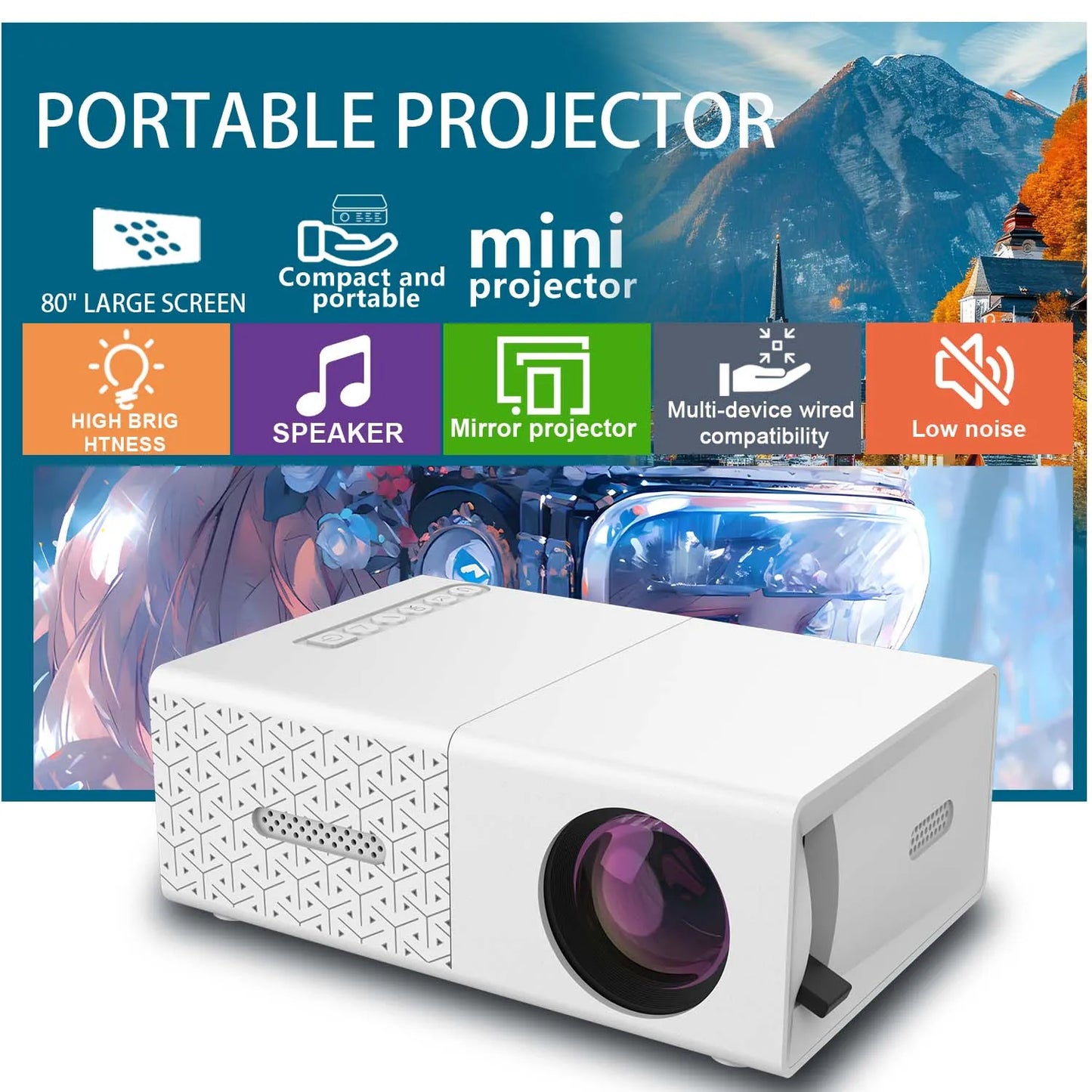 Projector Small Size Portable